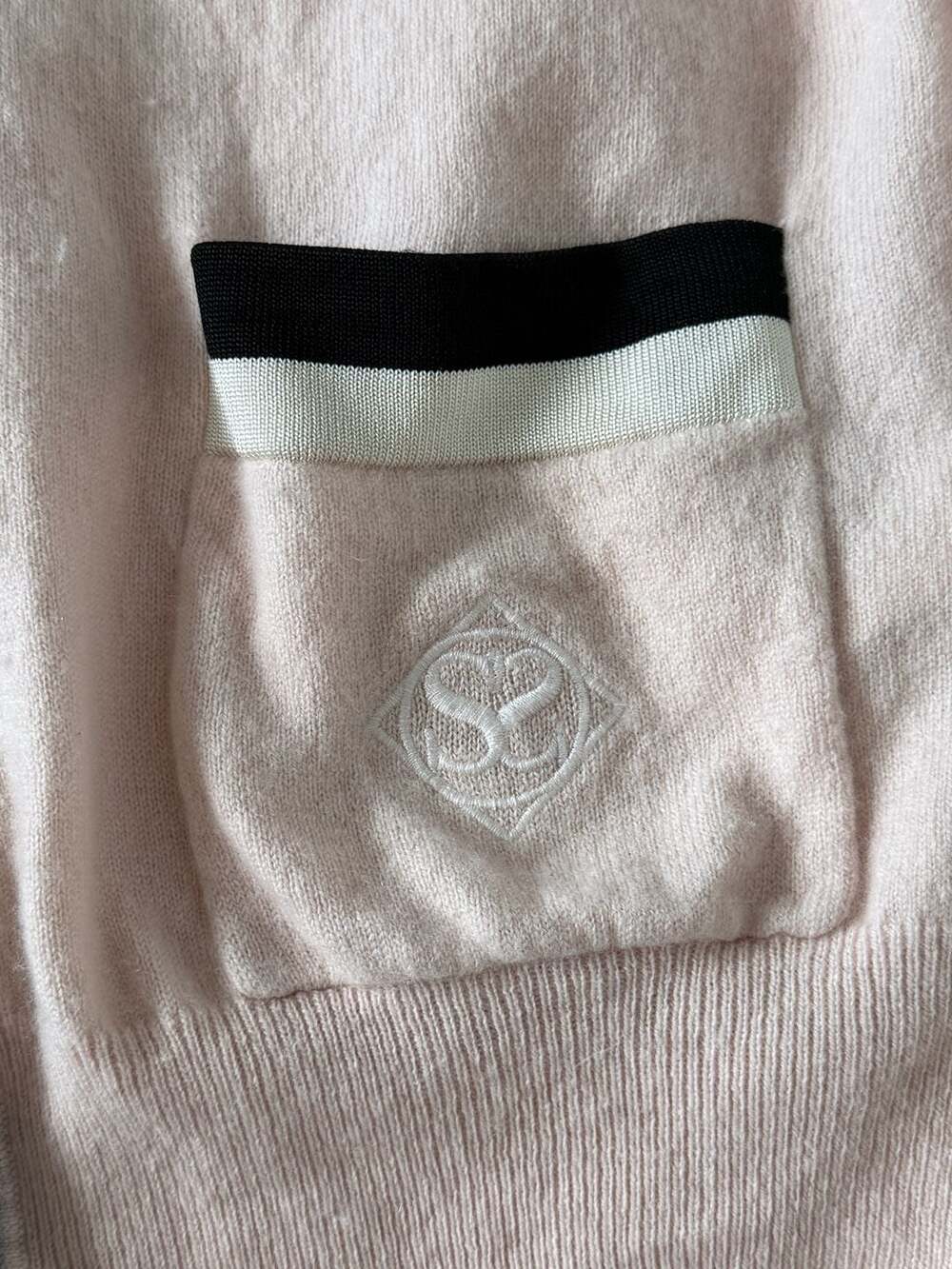 Sandro Paris Pink Wool & Cashmere Blandine Cardigan with Pearl Buttons - Picture 3 of 10